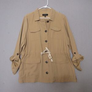 Talbots Shirt Jacket XLP Petite Safari Lightweight NWT‎ $149 Drawcord Field